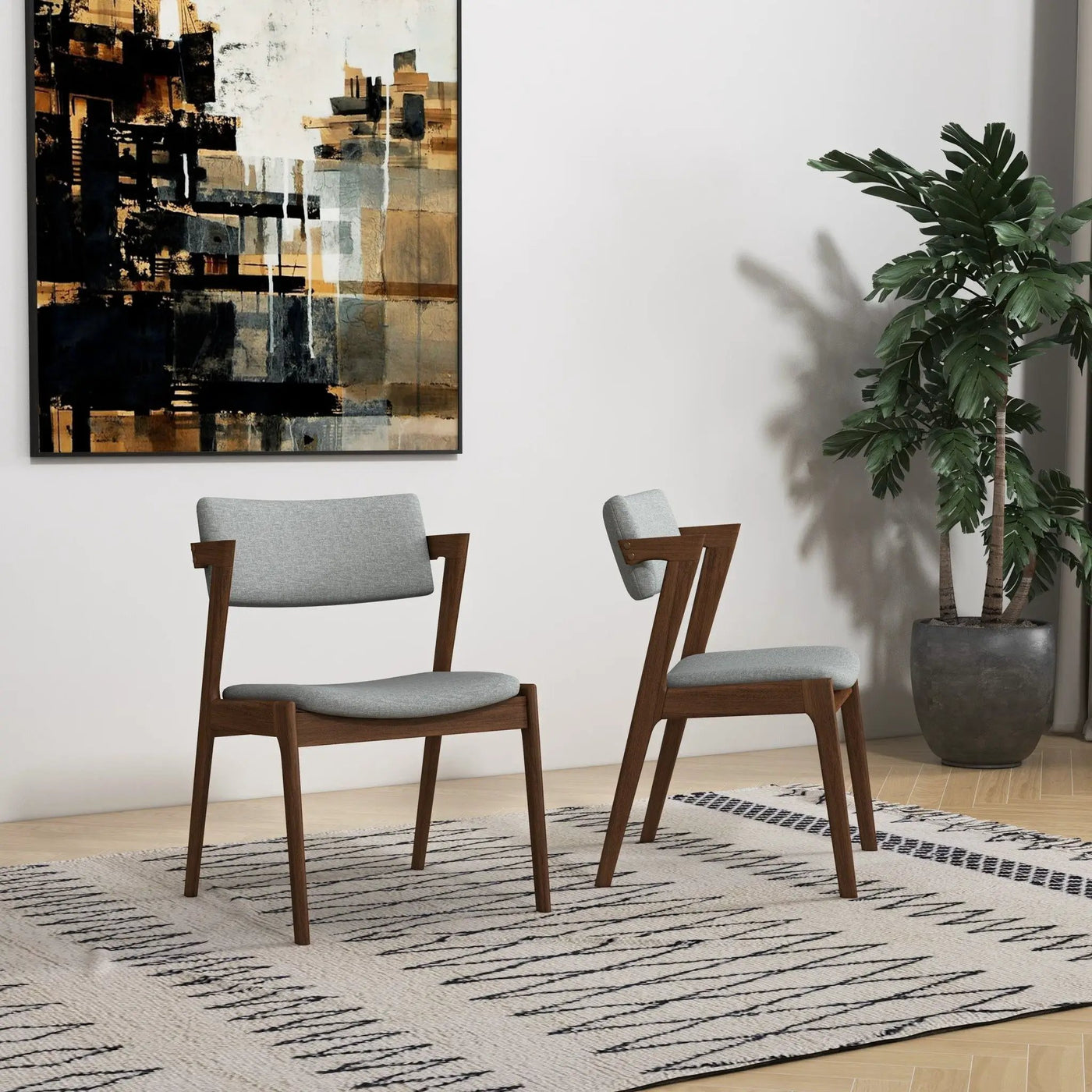Edwin - Mid-Century Modern Dining Chair (Set of 2) by HouseOfZazla