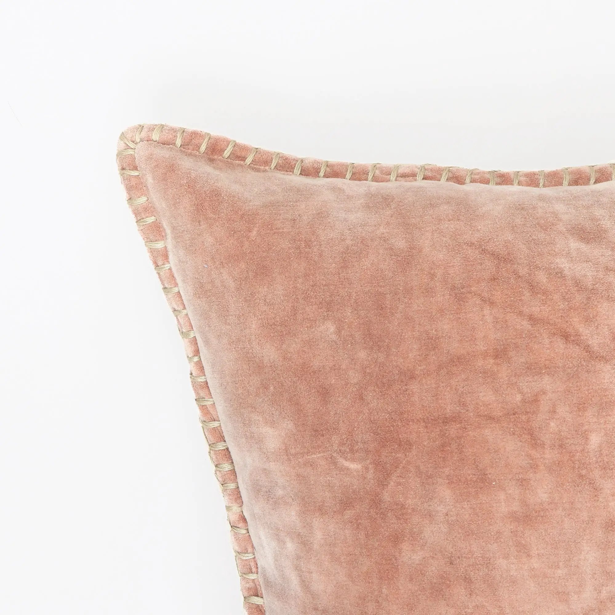 Olivia Stonewashed Velvet Pillow – 19" Square by HouseOfZazla