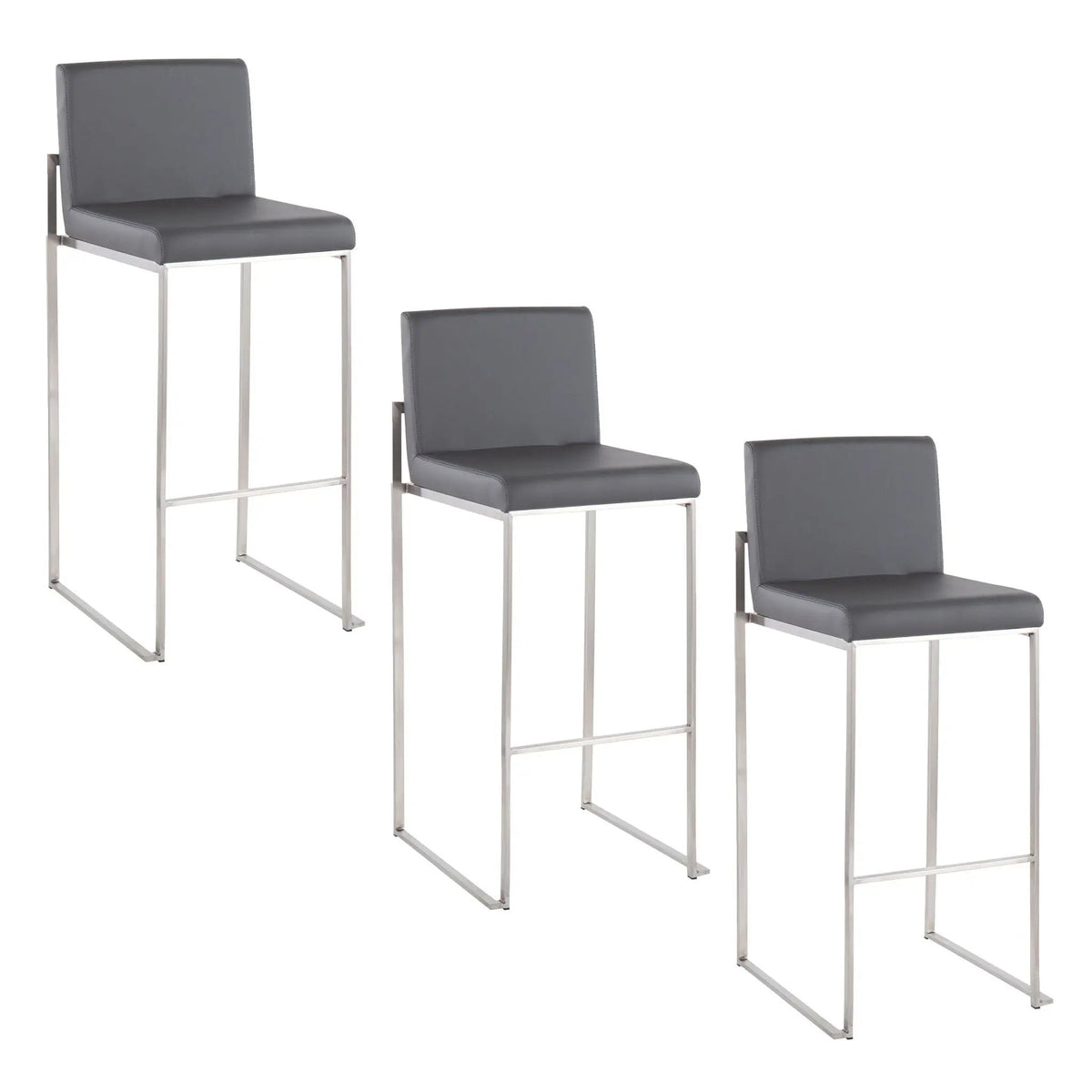 Fuji - Contemporary And Modern Elegance High Back Barstool by HouseOfZazla