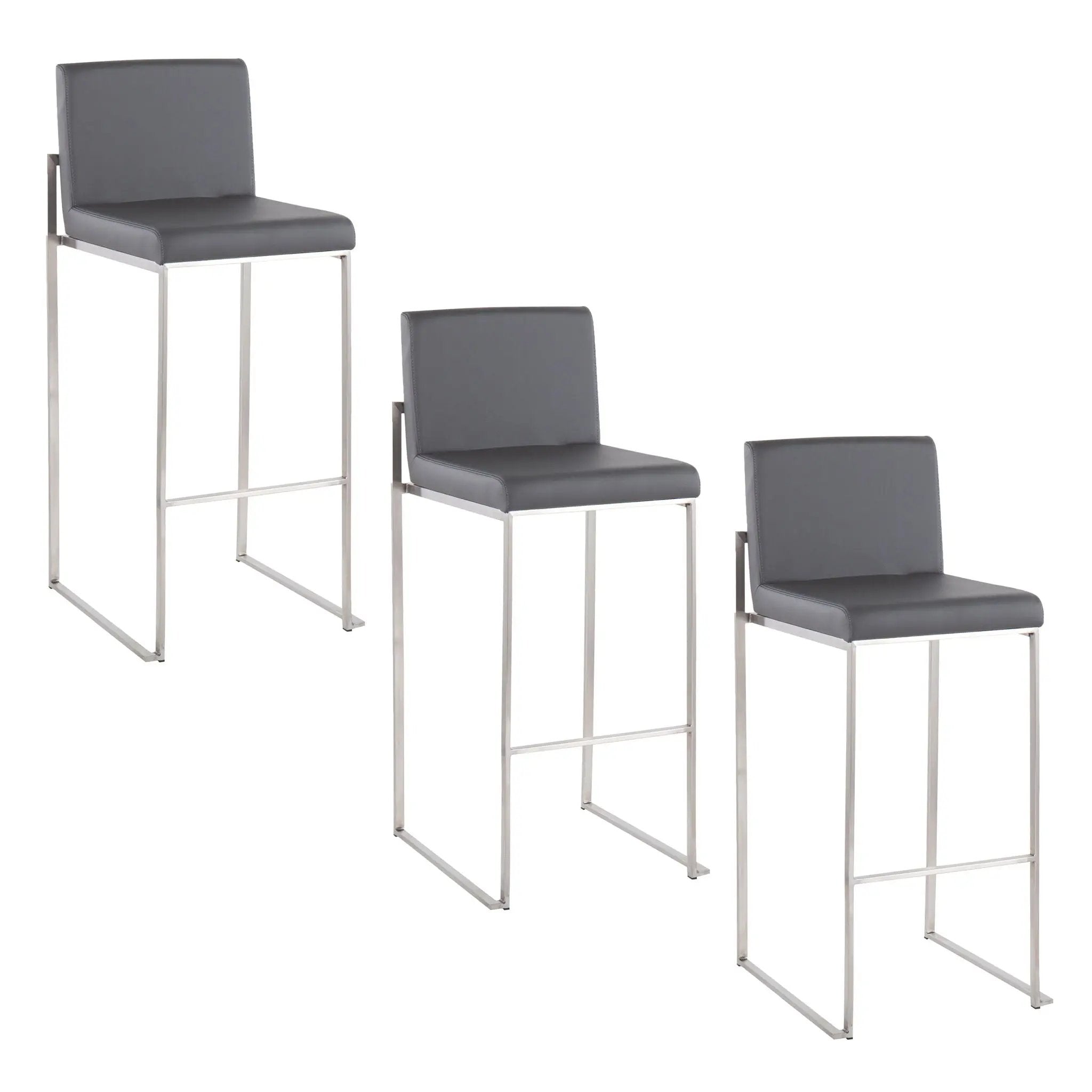 Fuji - Contemporary And Modern Elegance High Back Barstool by HouseOfZazla