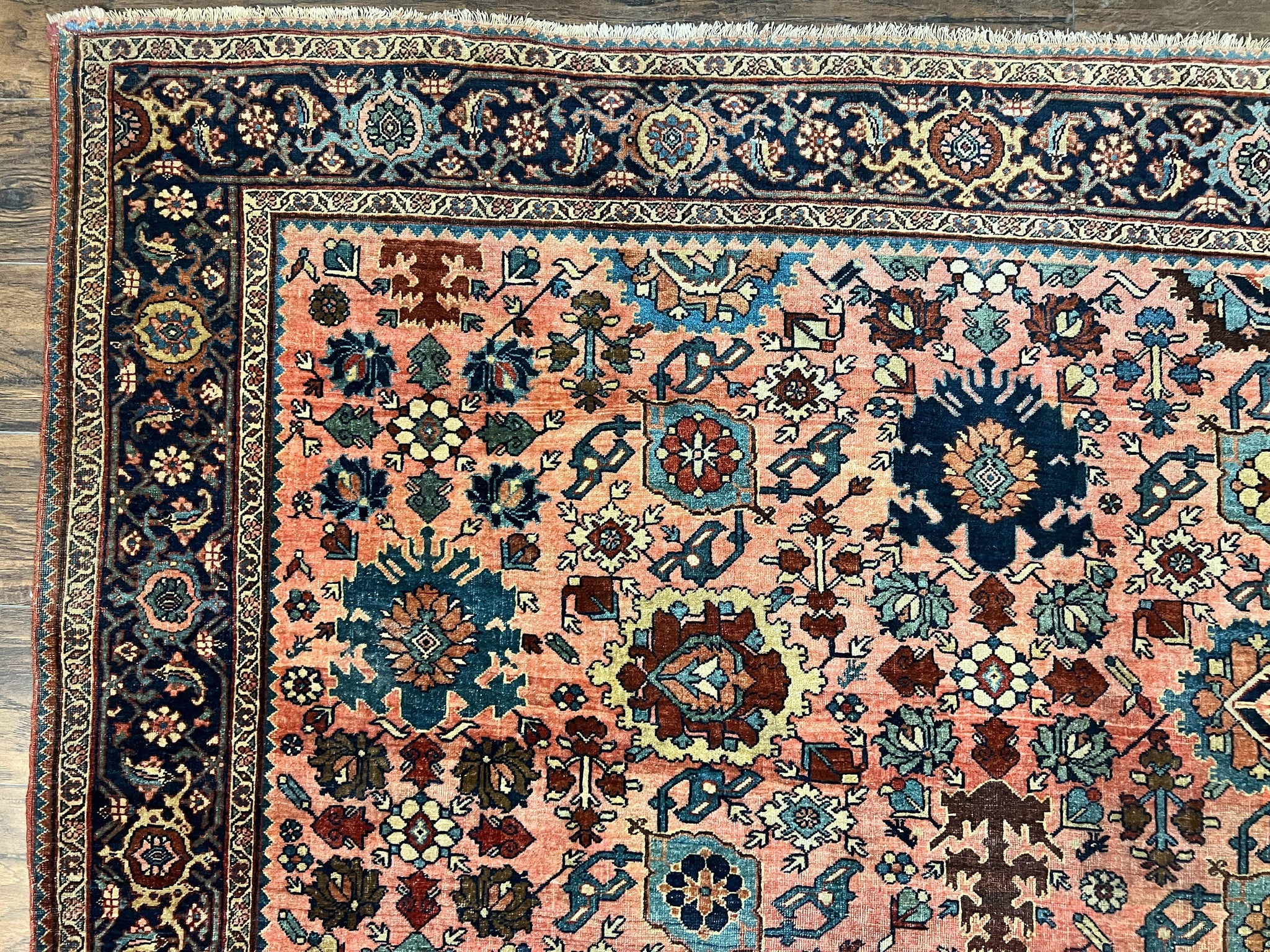 Rare Persian Sarouk Farahan Rug 9x15 – Antique Wool Carpet, Signed By Master Weaver by Jewel Rugs