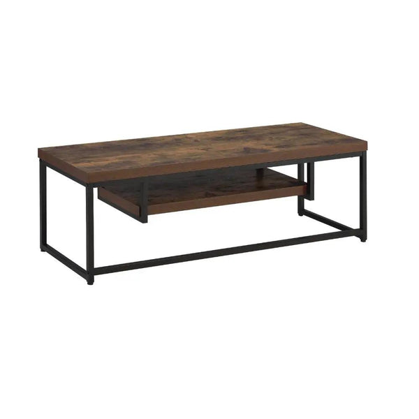 Bob - TV Stand - Weathered Oak & Black Metal