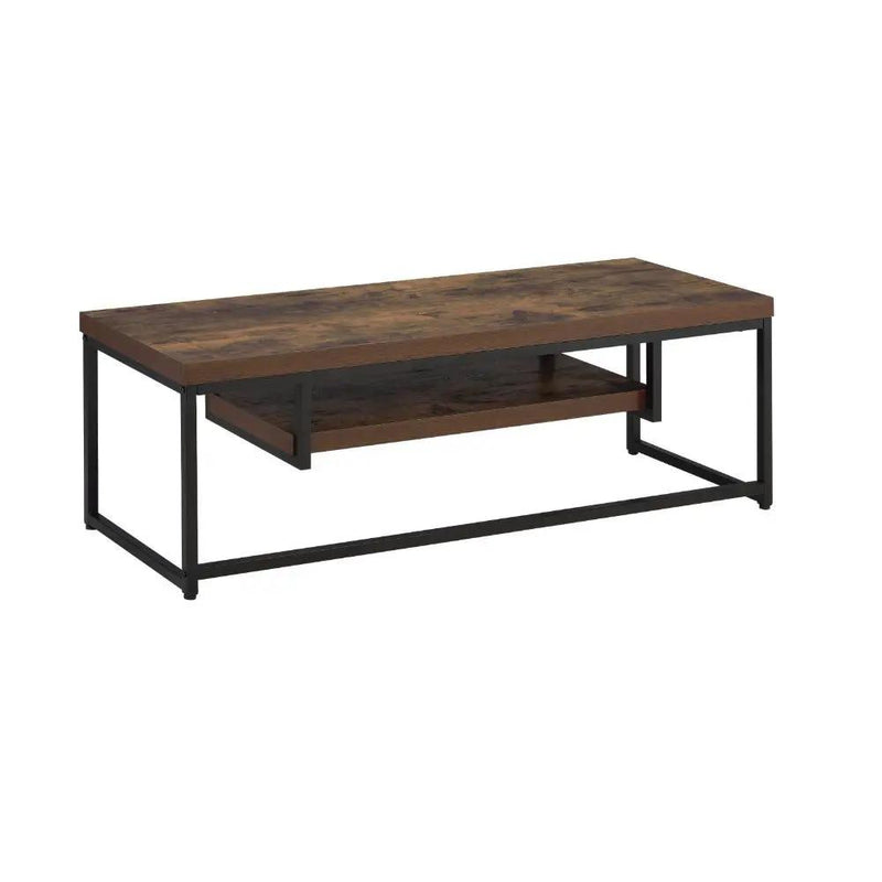 Bob - TV Stand - Weathered Oak & Black Metal by Unique Piece Furniture