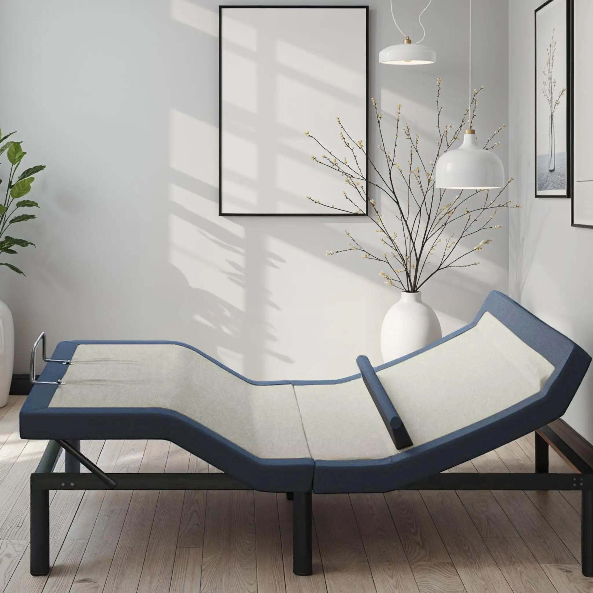 Queen Adjustable Bed Base with Head/Foot Tilt and Lumbar Position Adjustment by HouseOfZazla