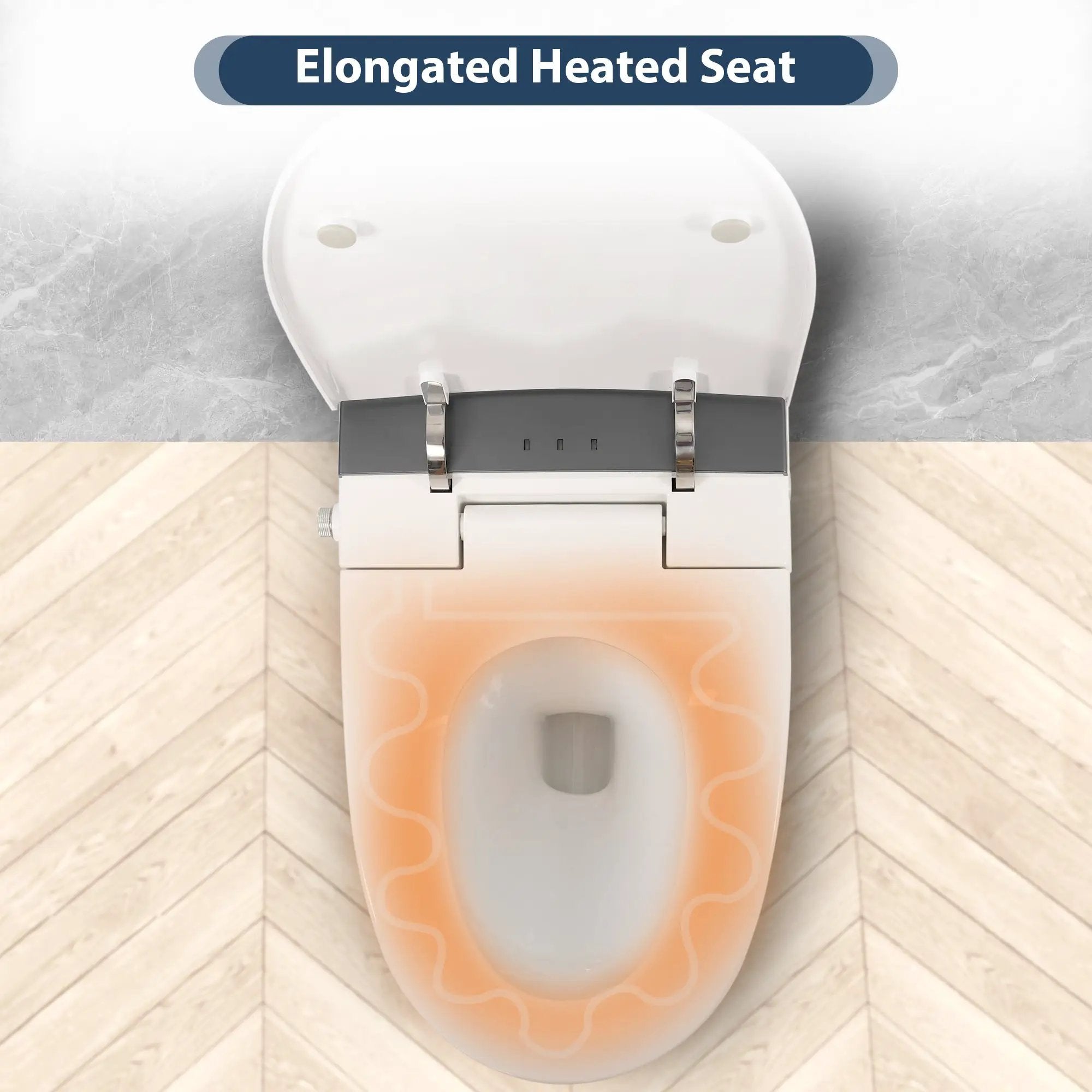Heated Seat Smart Toilet, One Piece Design by HouseOfZazla