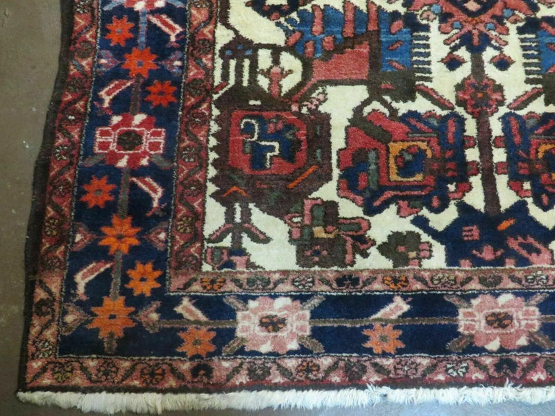 5.5' X 10.5' Antique Handmade Indian Floral Oriental Wool Rug Tribal Veg Dye Nice by Jewel Rugs