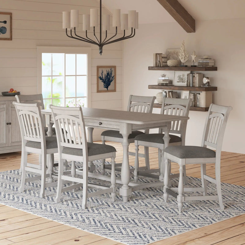 Slat Back Barstools (Set of 2) - Gray