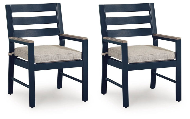 East Beach - Arm Chair With Cushion (Set of 2) - Blue by Unique Piece Furniture