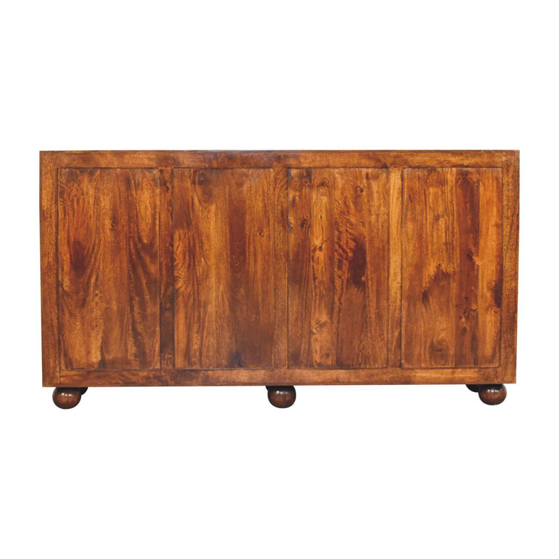 Wavecrest Cabinet, 4 Shelves - Chestnut by HouseOfZazla