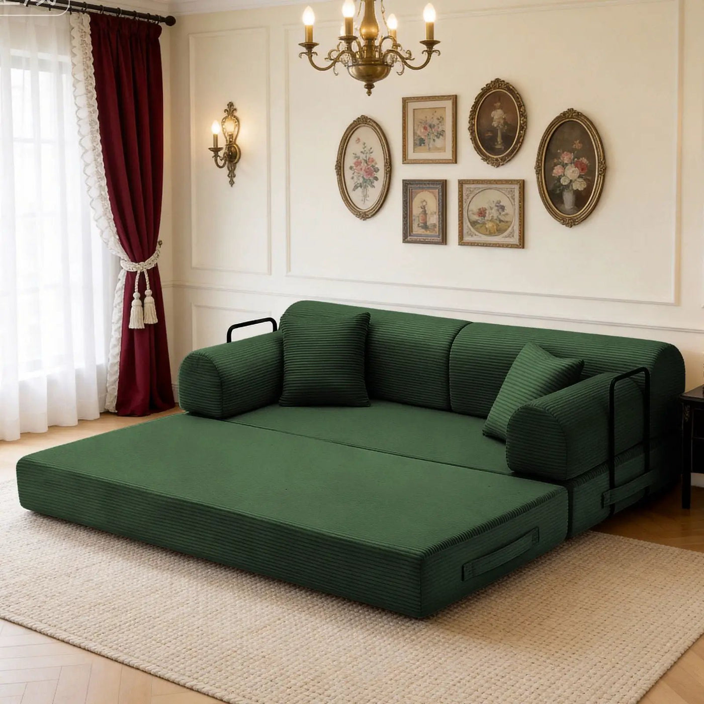 Convertible Sleeper Sofa Bed, Floor Lounge Couch For Living Room by HouseOfZazla