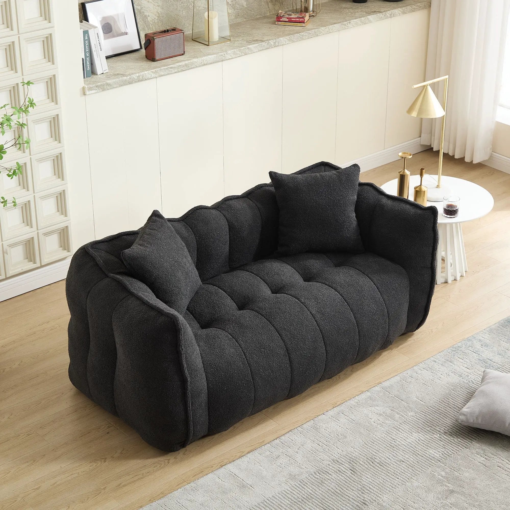 Cozy Beanbag Chair With High Resilience Foam Core For 2 by HouseOfZazla