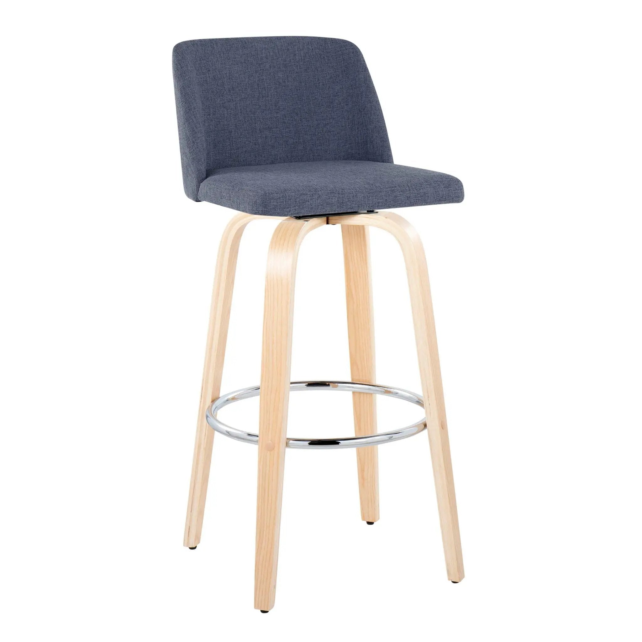 Toriano - Contemporary Fixed Height Barstool & Swivel With Round Footrest (Set of 2) by Unique Piece Furniture