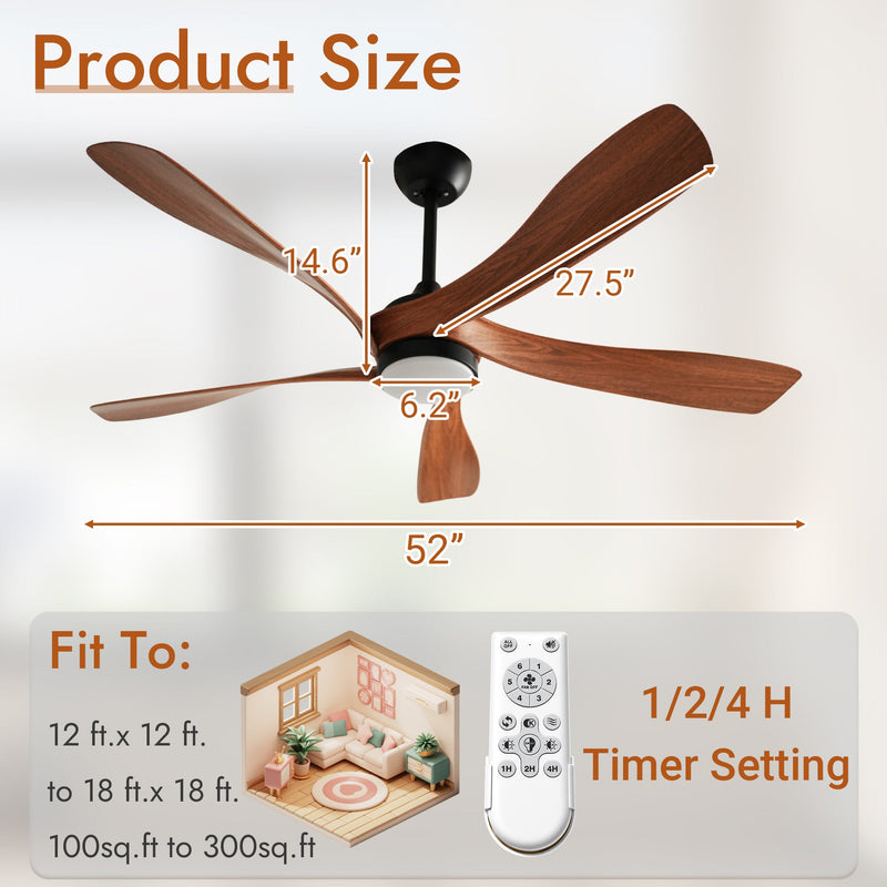 52 Inch Ceiling Fan with Light by HouseOfZazla