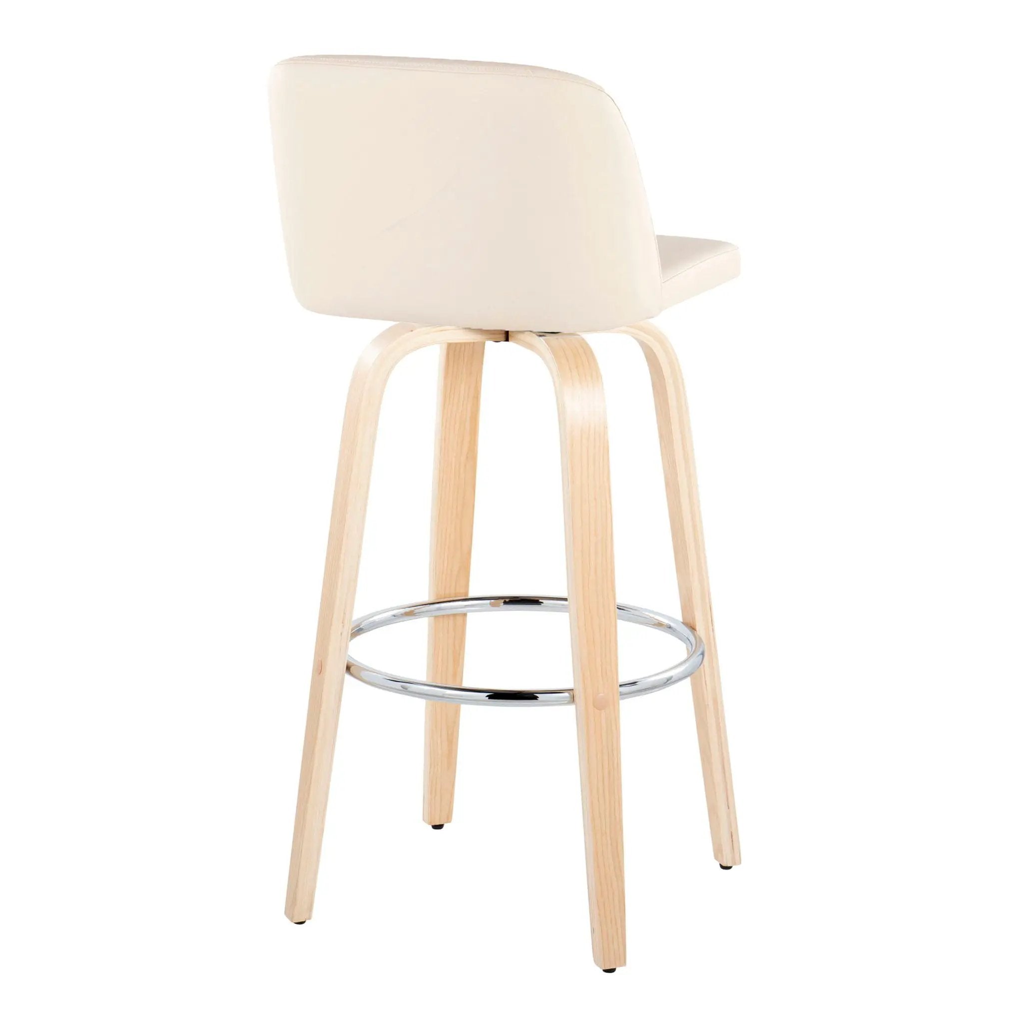 Toriano - Contemporary Fixed Height Barstool & Swivel With Round Footrest (Set of 2) by Unique Piece Furniture