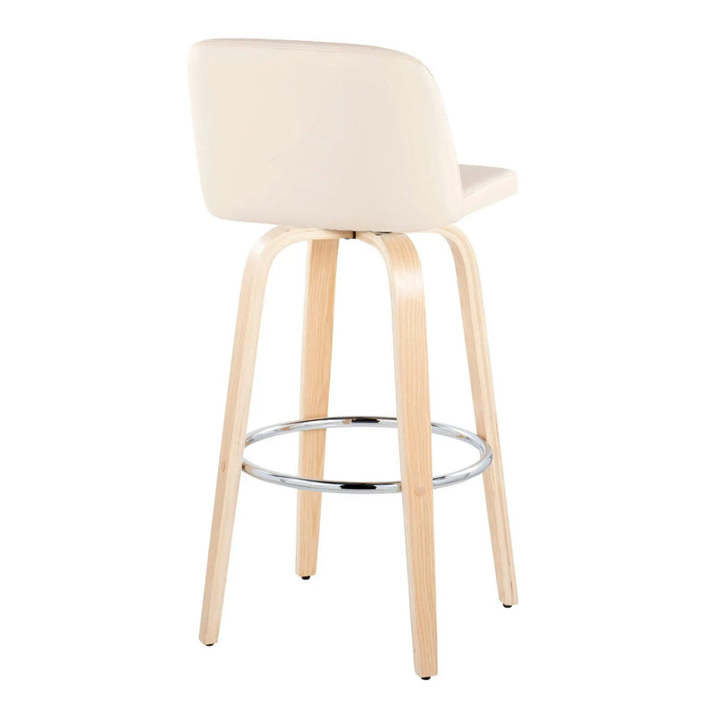Toriano - Contemporary Fixed Height Barstool & Swivel With Round Footrest (Set of 2) by Unique Piece Furniture