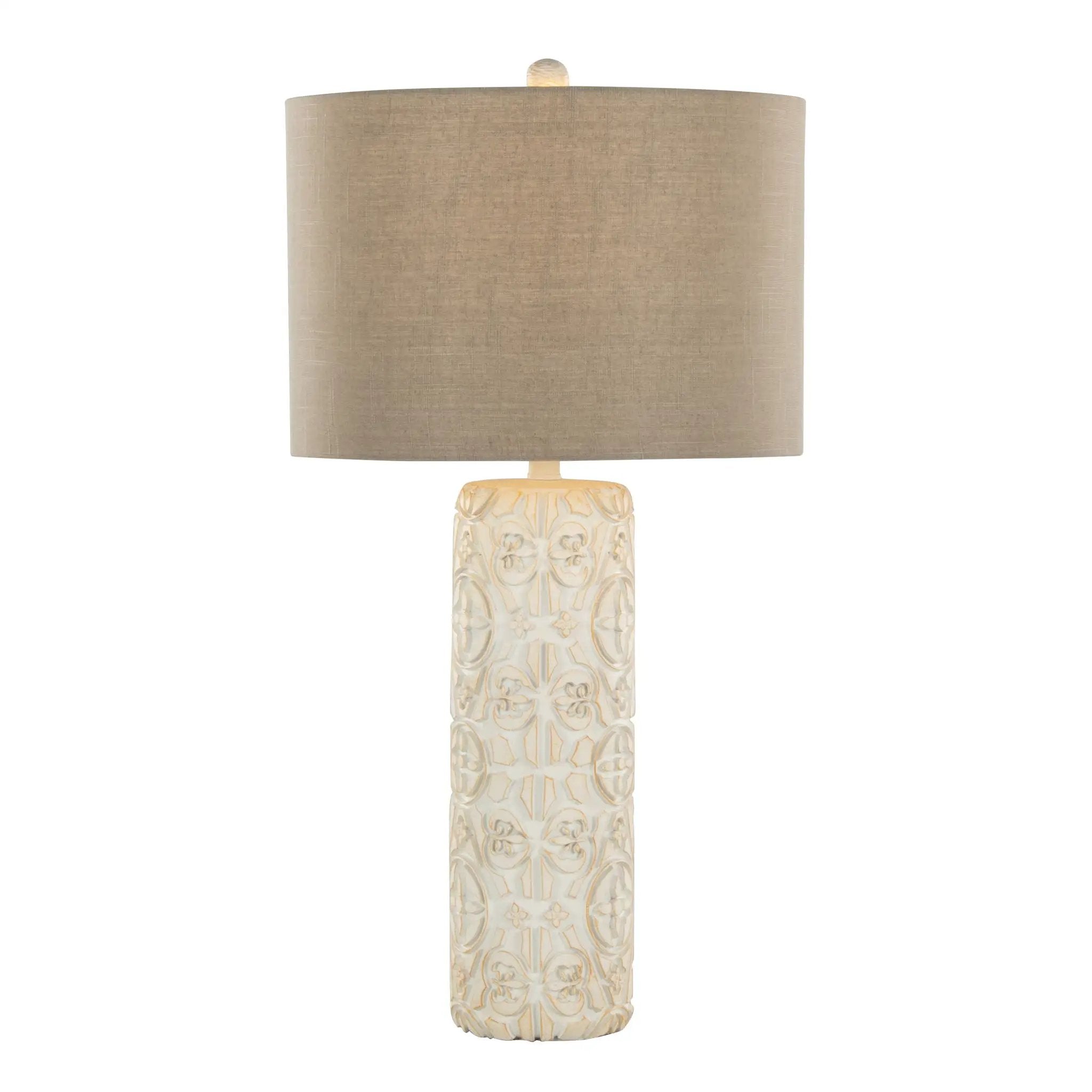 Charlotte - Contemporary Table Lamp (Set of 2) - Taos Brown / Beige by HouseOfZazla