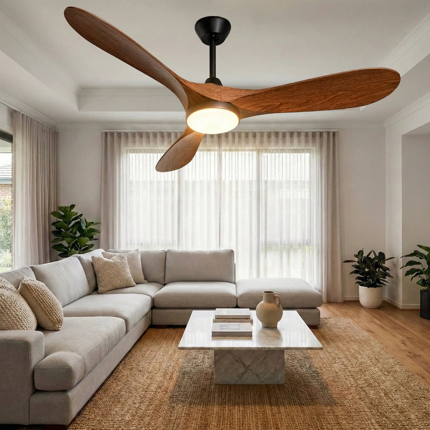 Ceiling Fans with Lights and Remote Control, 52 Inch by HouseOfZazla