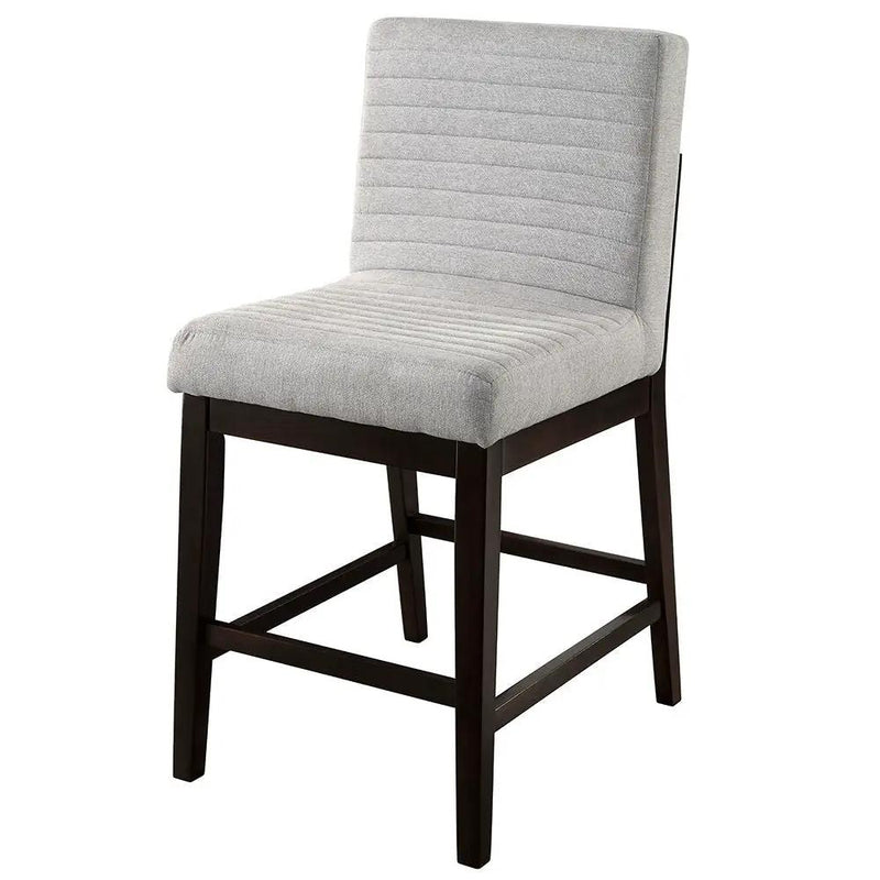 Edwyn - Counter Height Chair (Set of 2) - Gray Linen & Espresso by Unique Piece Furniture