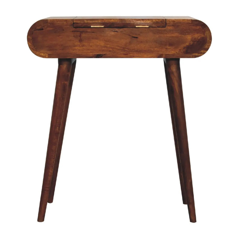 Solid Wood Mini Round Chestnut Fold Vanity by HouseOfZazla
