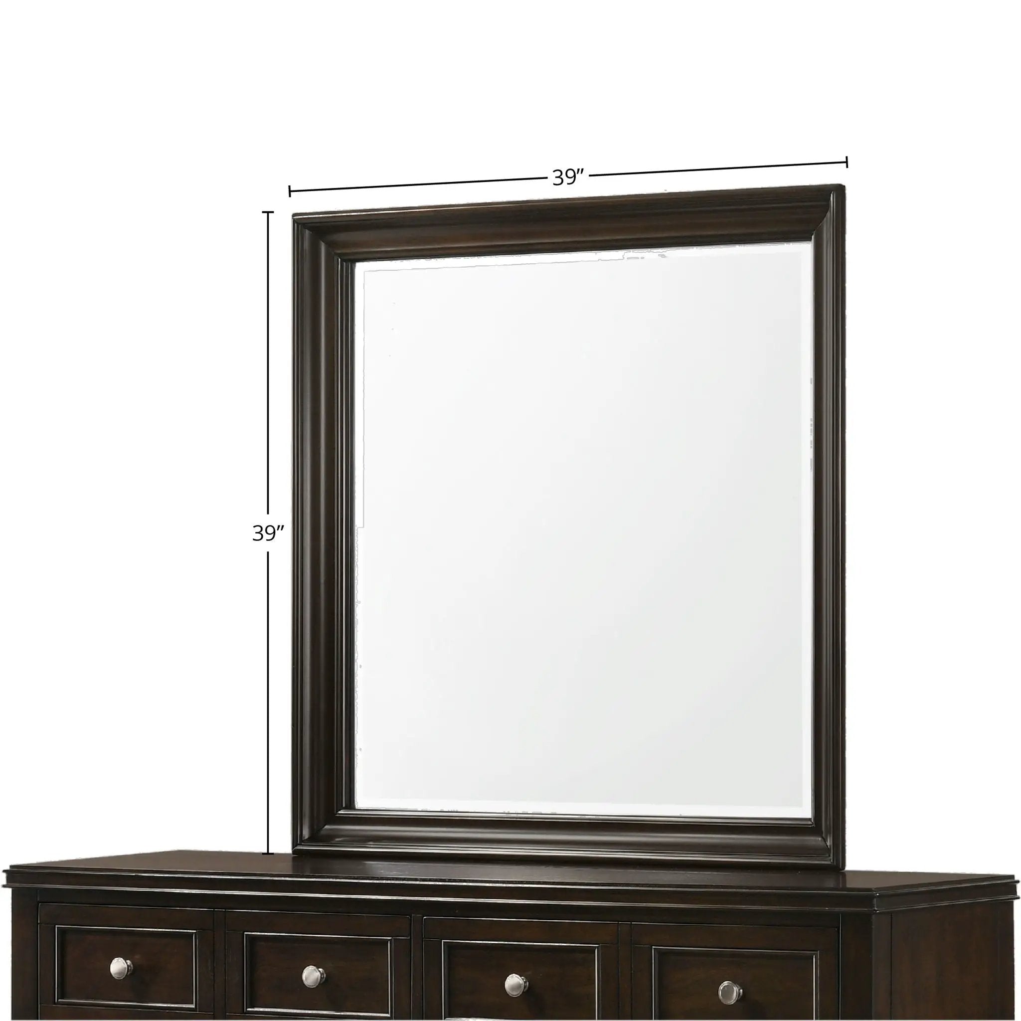 Merlot - Square Mirror - Mahogany by HouseOfZazla