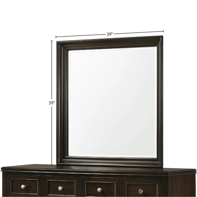 Merlot - Square Mirror - Mahogany by Unique Piece Furniture