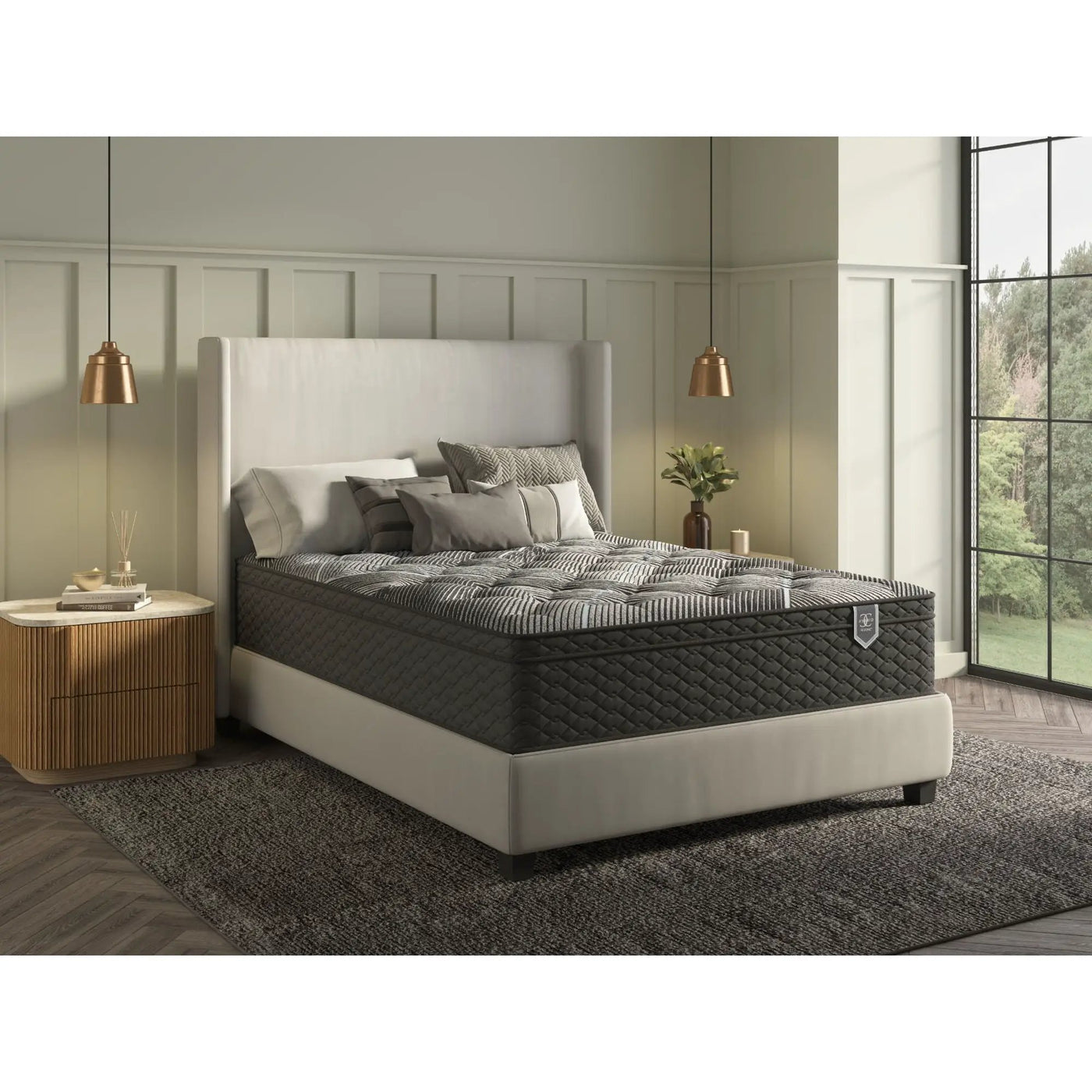 Comfort Care - Hybrid Restful Nights Plush Mattress With 12 Piece Comfort Bedding Pack by HouseOfZazla