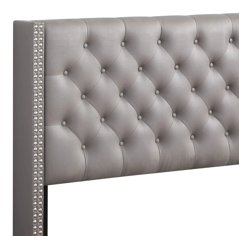Nailhead Bed Transitional Vibrant by HouseOfZazla