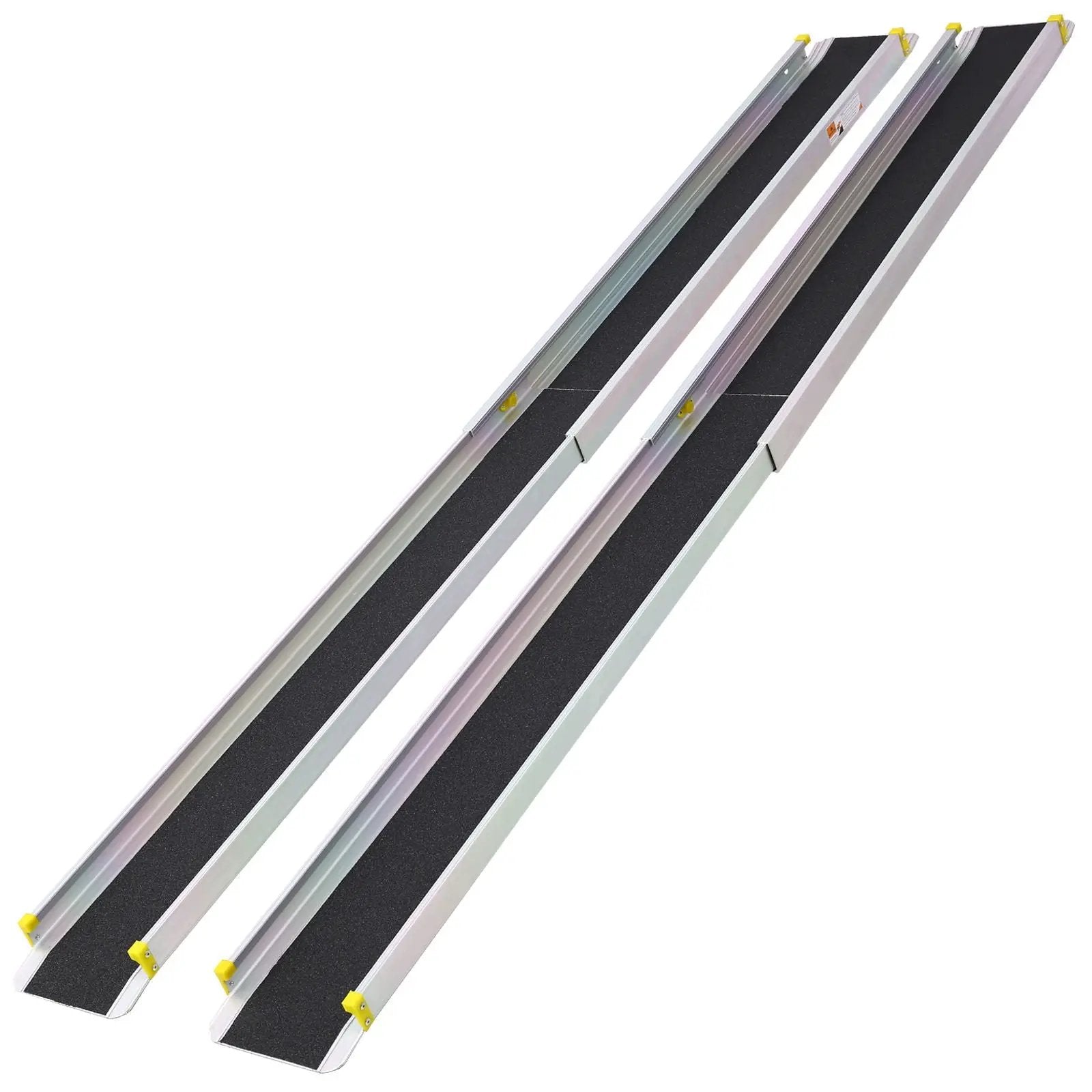 Premium Adjustable Telescoping Wheelchair Track Ramps Aluminium - Silver by HouseOfZazla