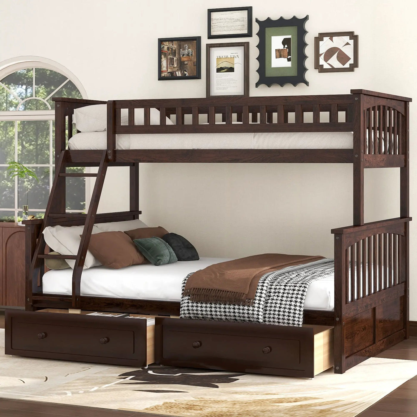 Bunk Bed With Drawers, Convertible Storage Bed by HouseOfZazla