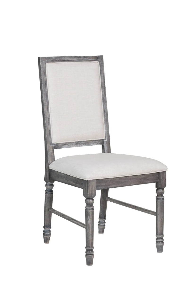 Leventis - Weathered Side Chair - Cream / Gray by HouseOfZazla