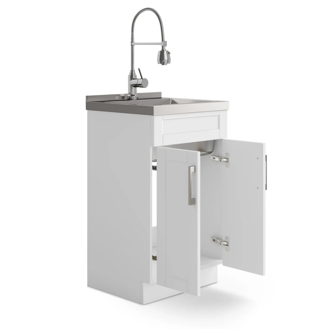 Hennessy - Deluxe Laundry Cabinet With Faucet And Stainless Steel Sink by HouseOfZazla
