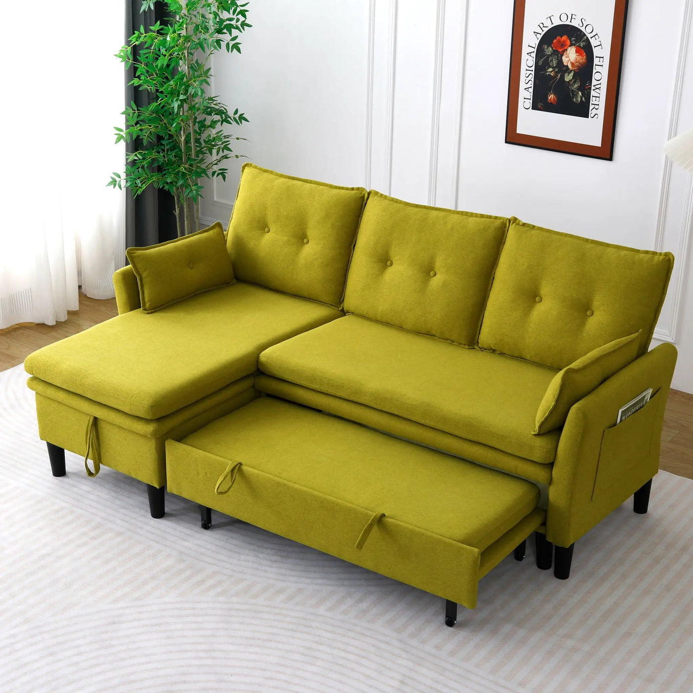 L-Shaped Reversible Chaise Sectional Sofa With Storage by HouseOfZazla