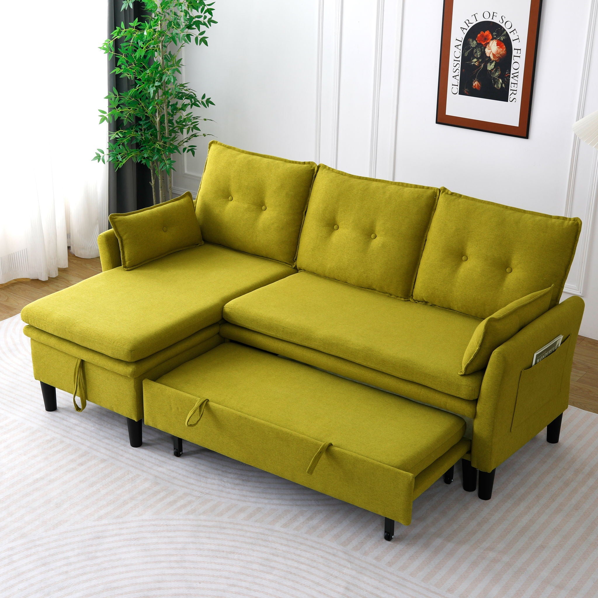 L-Shaped Reversible Chaise Sectional Sofa With Storage by HouseOfZazla