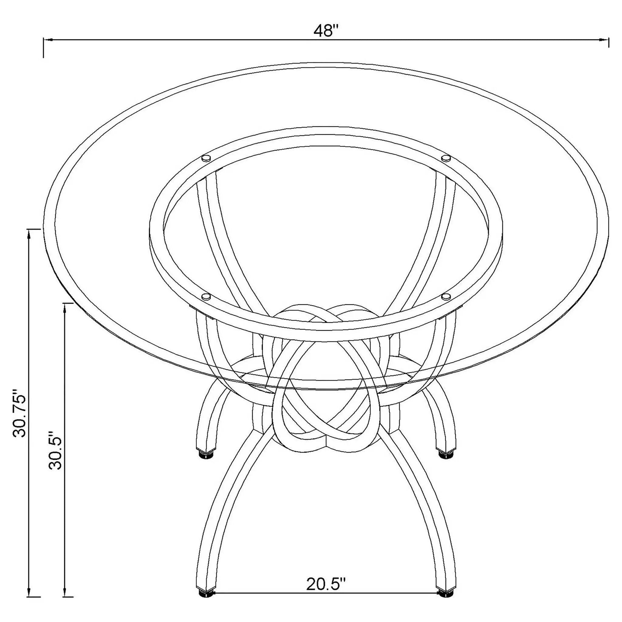 Marina - Round Dining Table - Gunmetal by HouseOfZazla