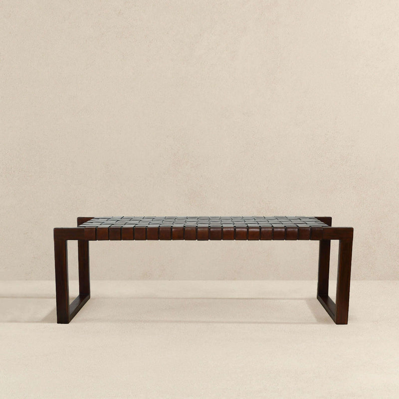 Christina - Bench - Cognac / Dark Brown / Tan by HouseOfZazla