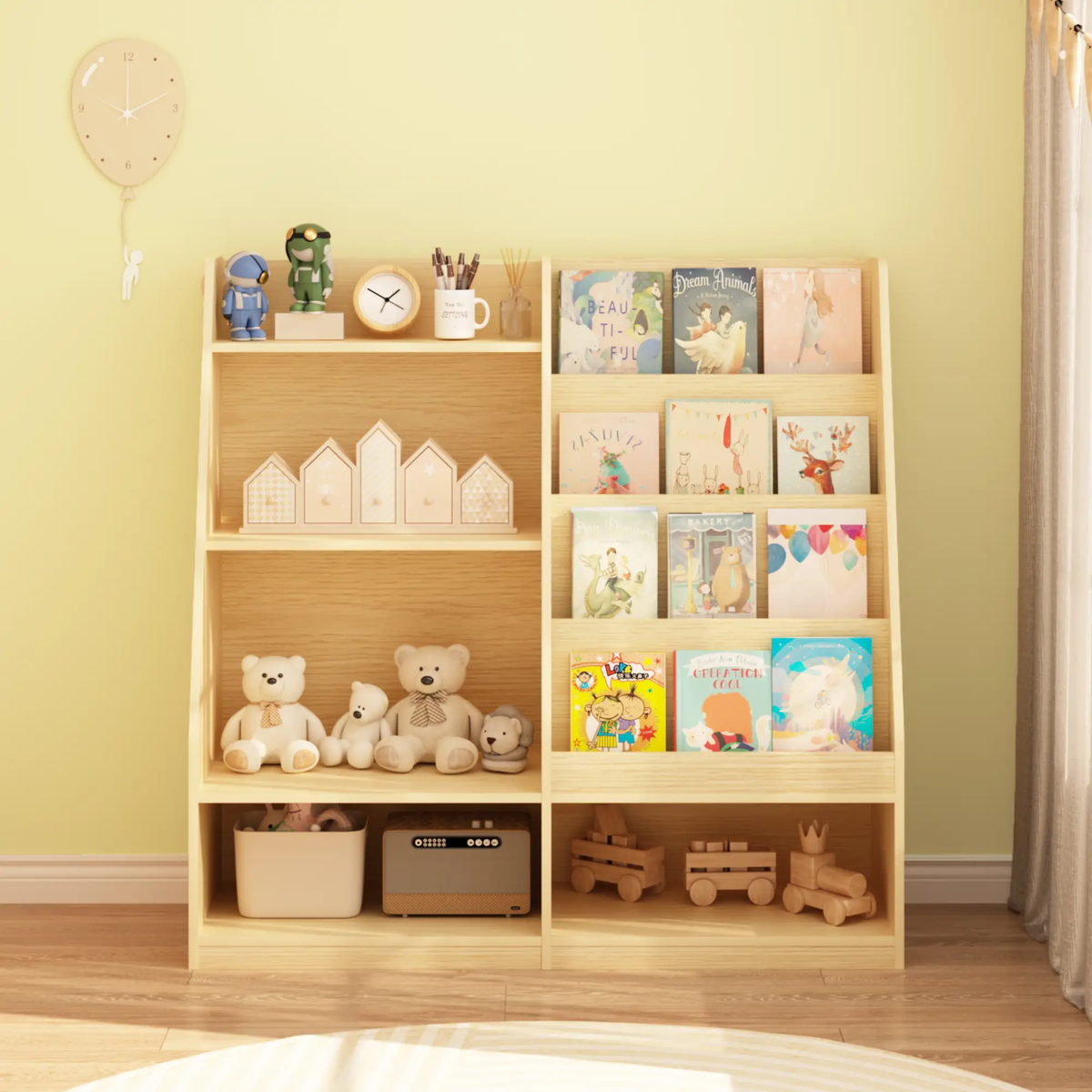 Kids Bookshelf and Toy Storage Organizer by HouseOfZazla