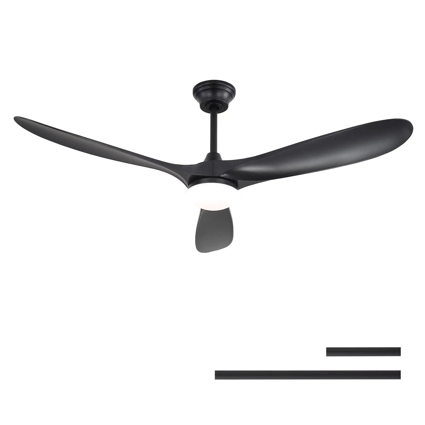 Smart Ceiling Fan With Lights, 3 Blades, Reversible Quiet DC Motor For Indoor by HouseOfZazla