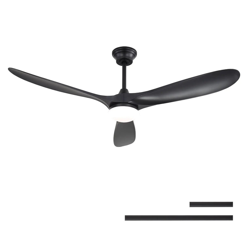 Smart Ceiling Fan With Lights, 3 Blades, Reversible Quiet DC Motor For Indoor by Unique Piece Furniture