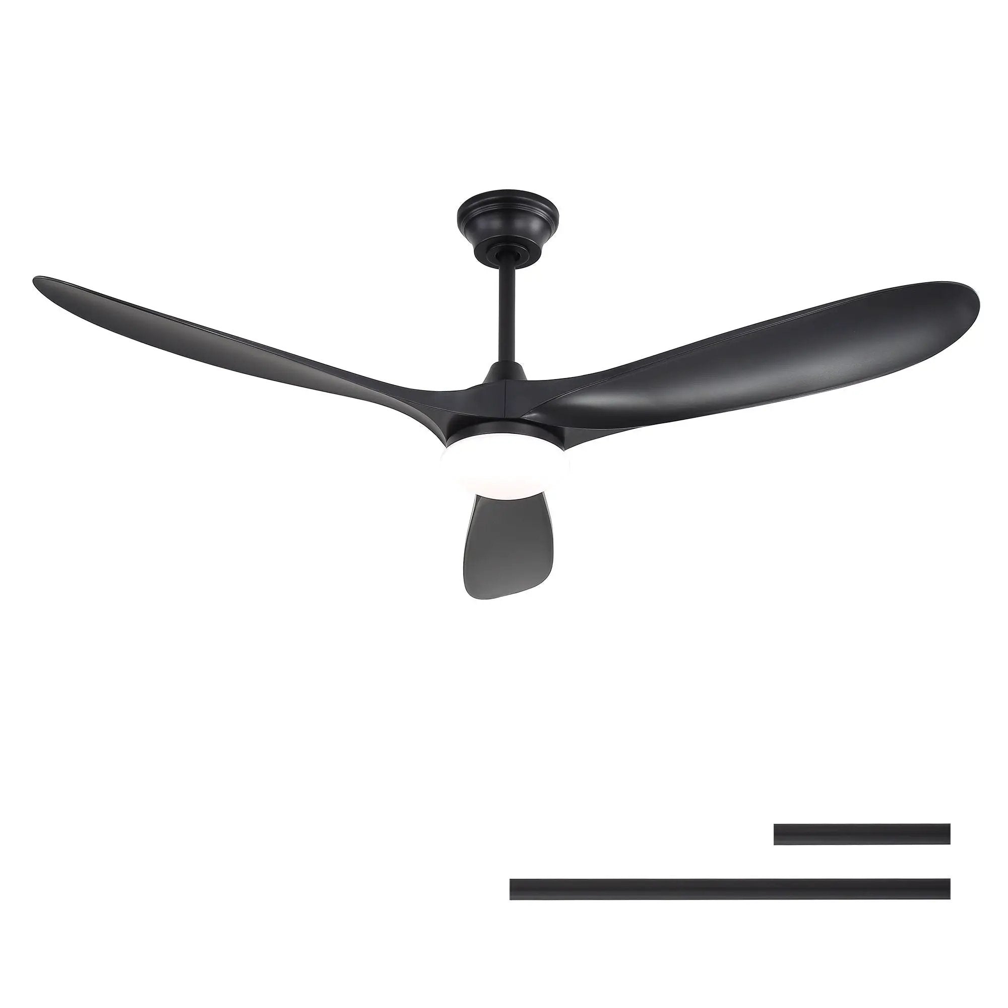Smart Ceiling Fan With Lights, 3 Blades, Reversible Quiet DC Motor For Indoor by HouseOfZazla