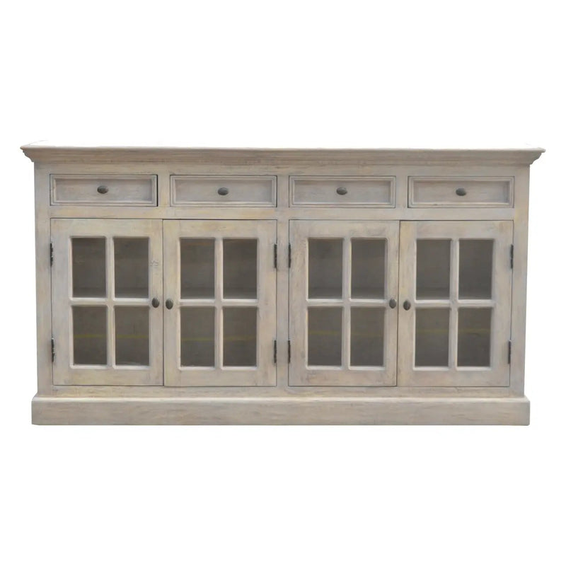 Solid Wood Stone Acid Wash Glazed Sideboard by HouseOfZazla