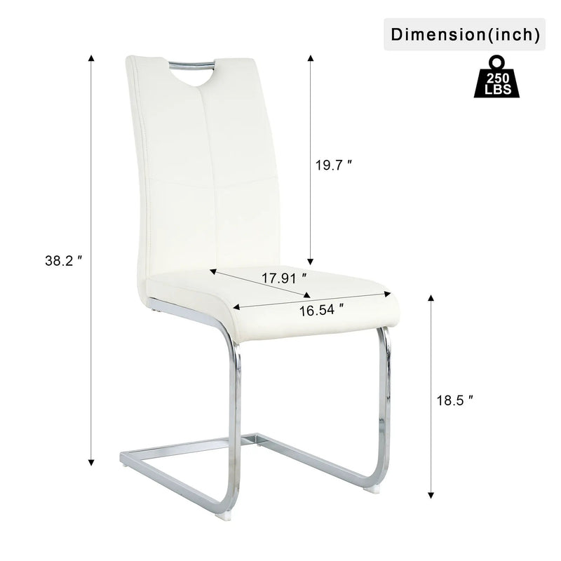 Modern Dining Chairs With Padded Seat And Metal Legs by HouseOfZazla
