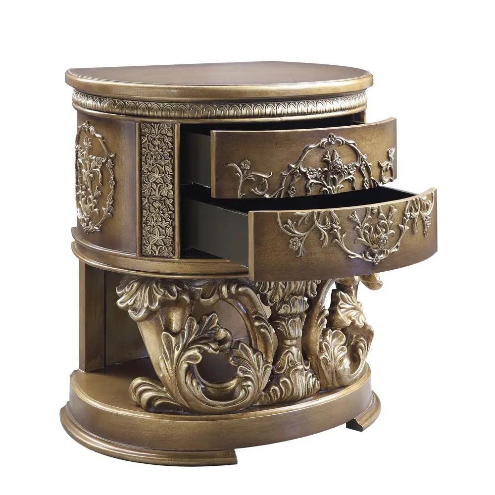 Constantine - Nightstand - Brown & Gold by Unique Piece Furniture