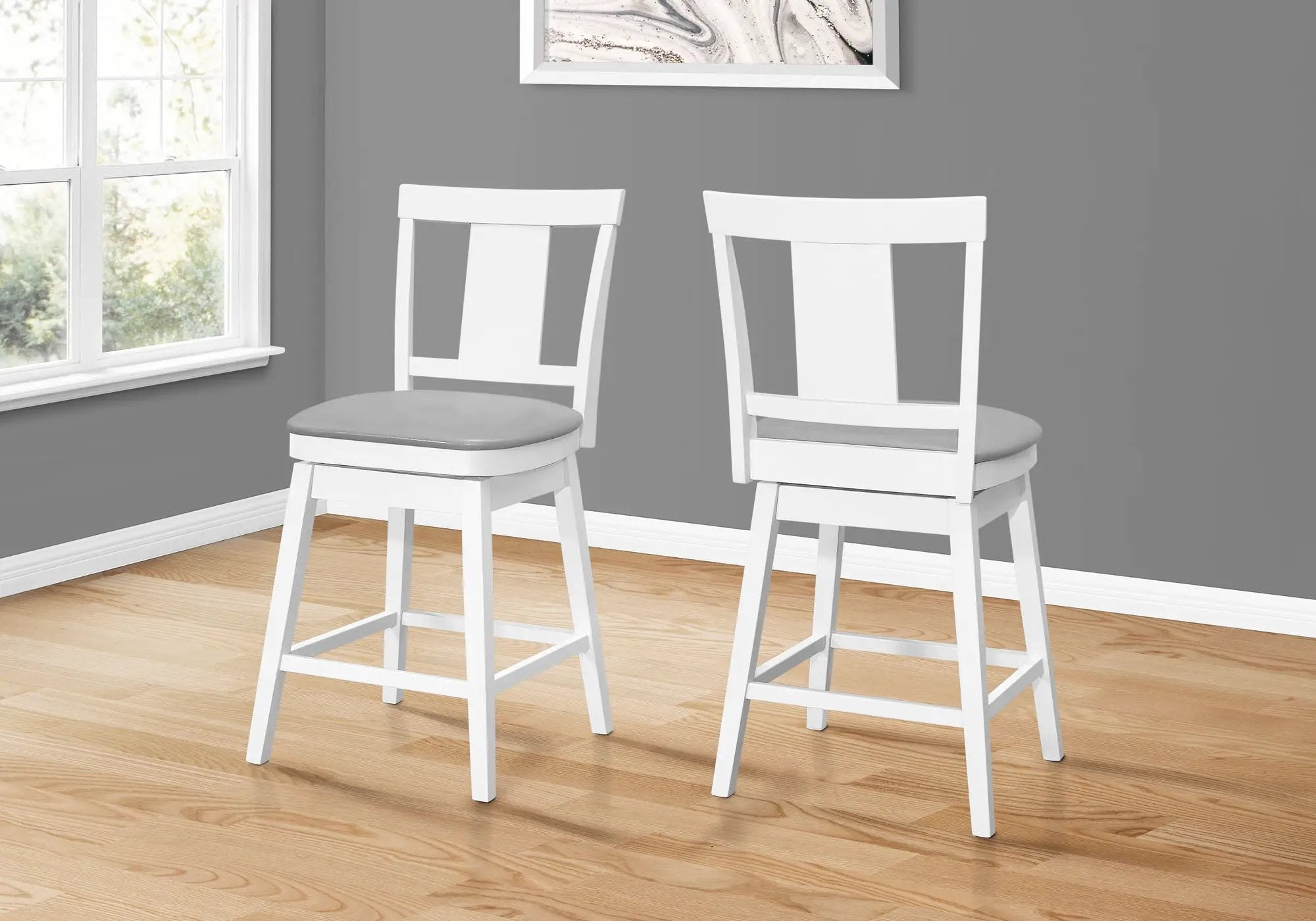 Swivel Bar Stool Counter Height, Transitional (Set of 2) by Unique Piece Furniture
