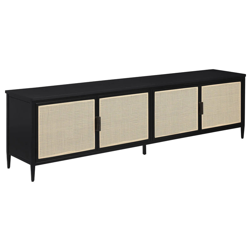 Amherst 4-door 78-inch Metal TV Stand Media Console Black by Unique Piece Furniture