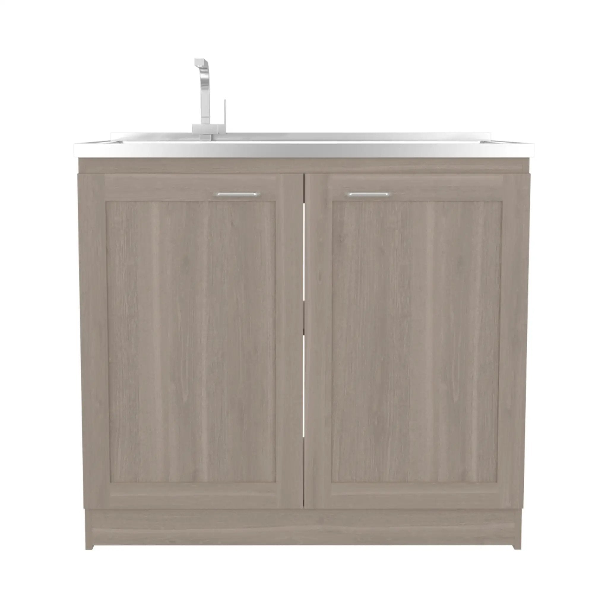 Utility Sink Cabinet 36" H, 2 Doors, 2 Shelves by HouseOfZazla