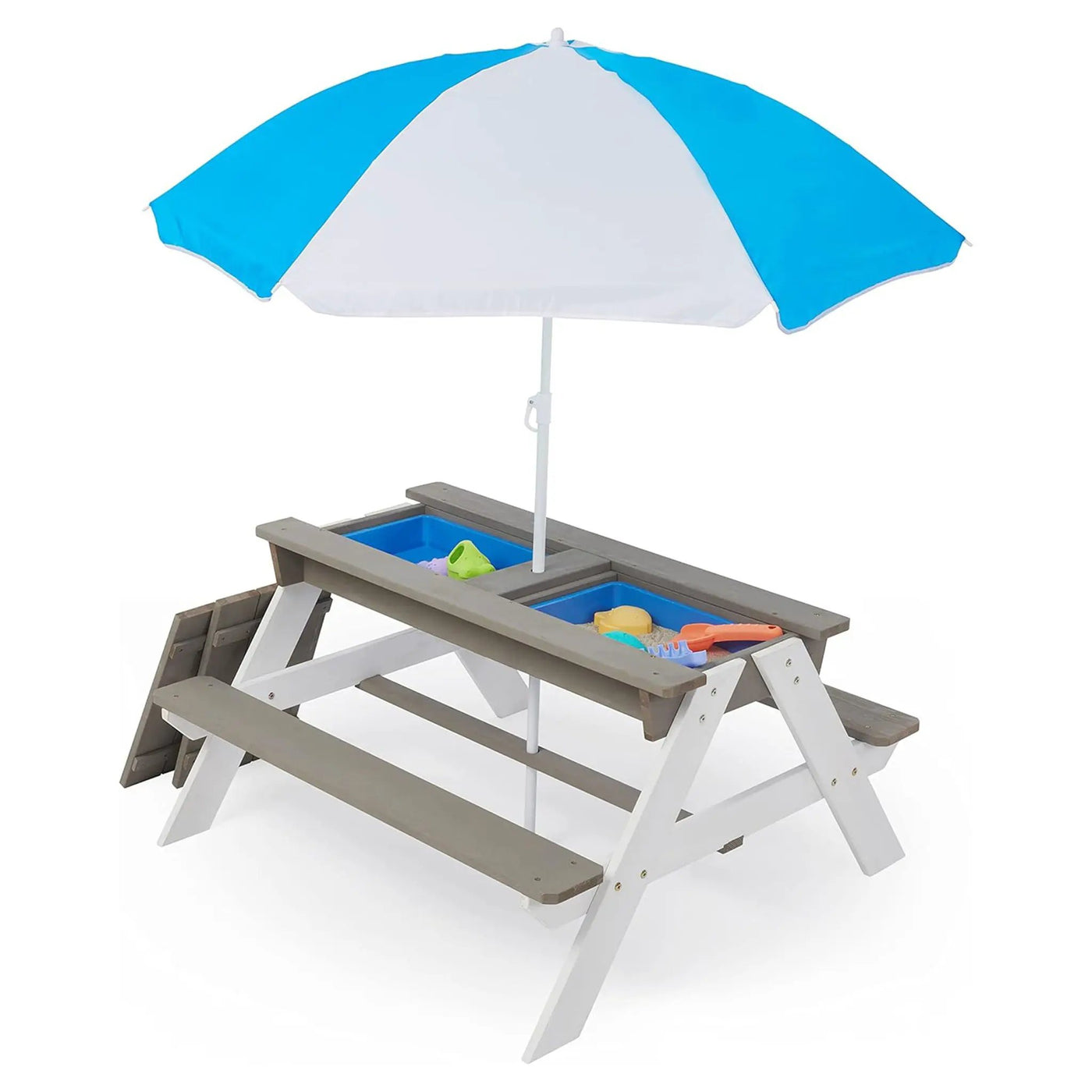 Kids Picnic Table With Sand and Water Table Conversion by HouseOfZazla