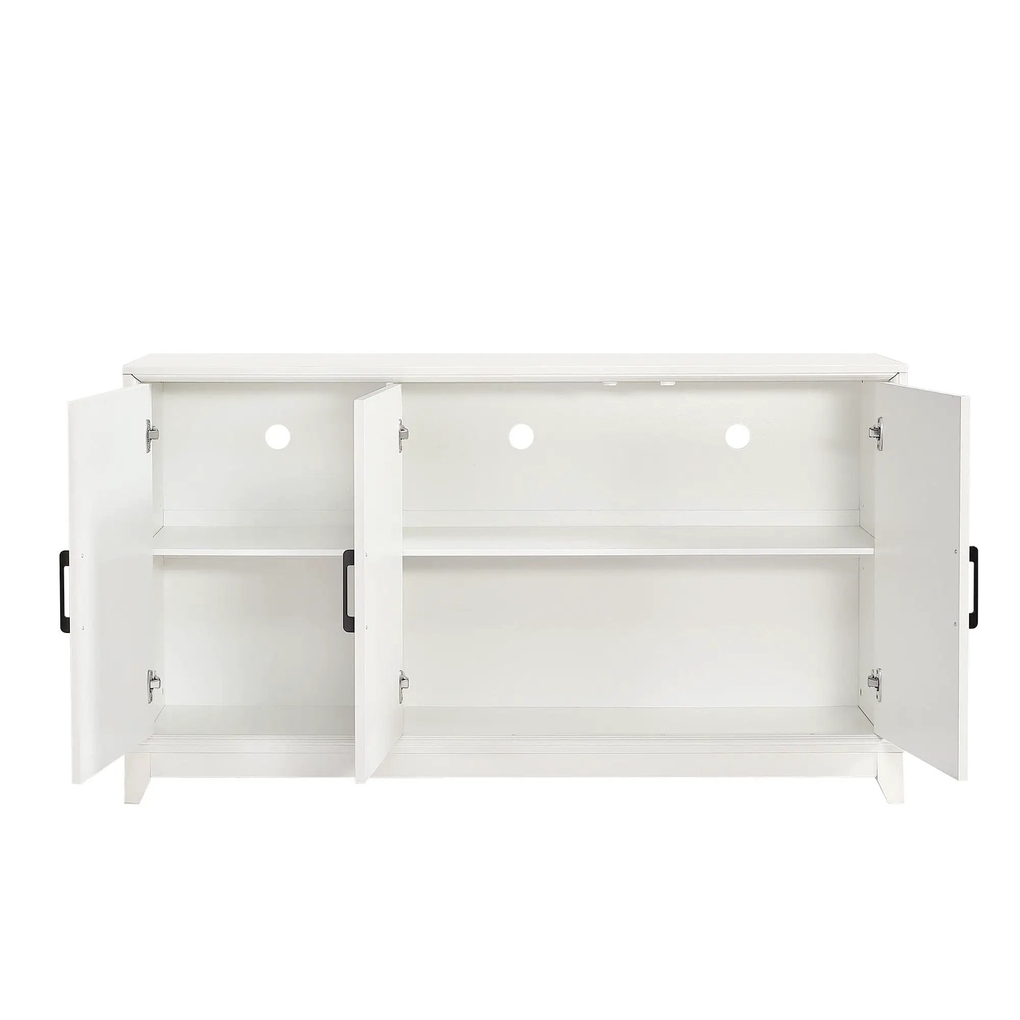 TV Stand For TVs Up To 65", Modern Entertainment Center Media Console Cabinet With 2 Spacious Storage Space, Solid Wood Legs For Living Room by HouseOfZazla