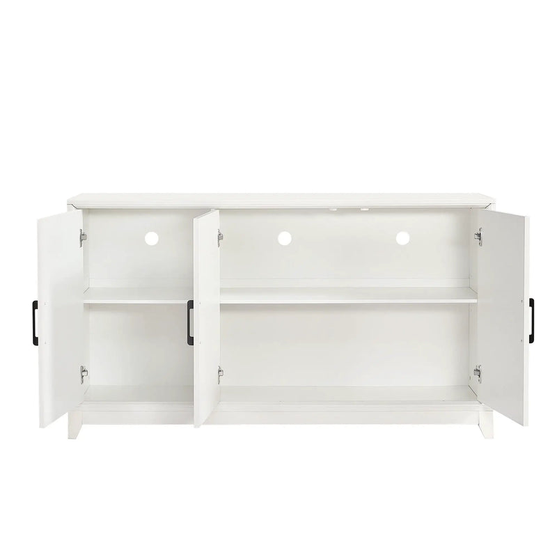 TV Stand For TVs Up To 65", Modern Entertainment Center Media Console Cabinet With 2 Spacious Storage Space, Solid Wood Legs For Living Room by HouseOfZazla