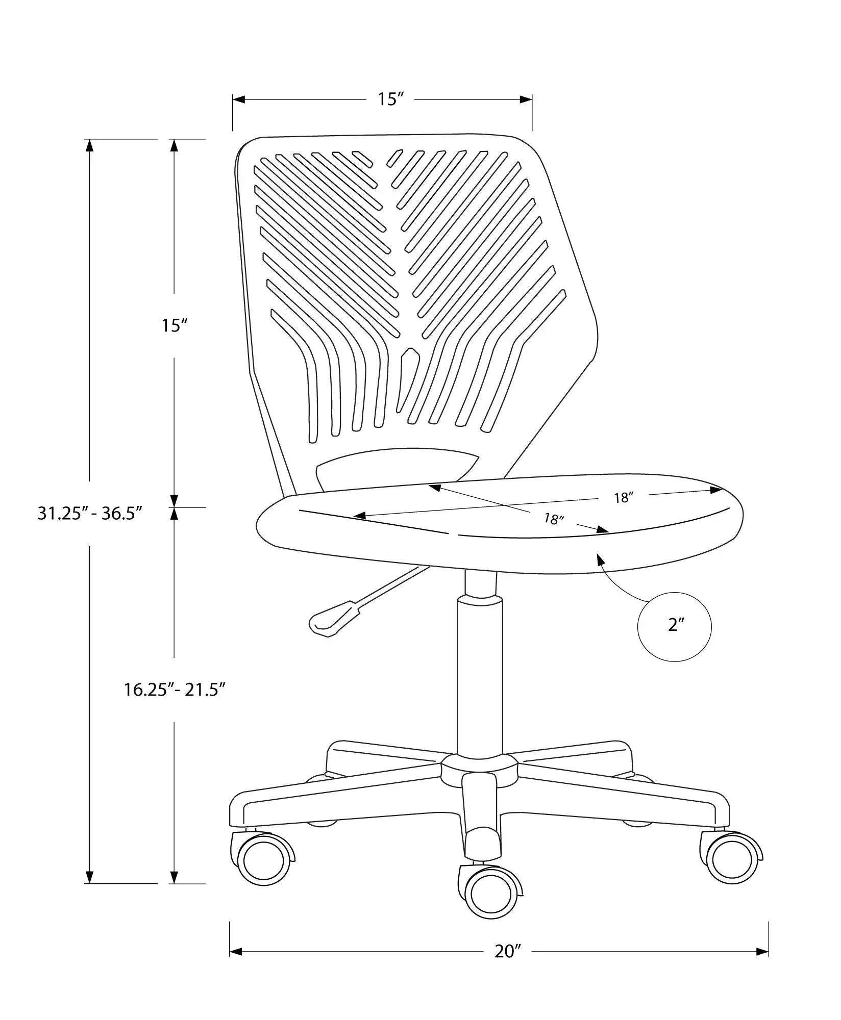 Office Chair & Adjustable Height, Swivel, Ergonomic by Unique Piece Furniture