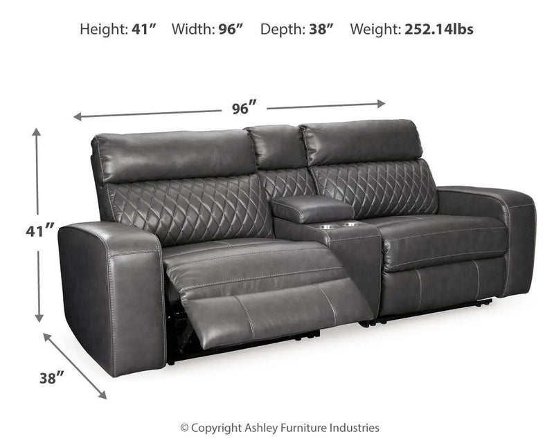 Samperstone - Power Reclining Sectional by Unique Piece Furniture